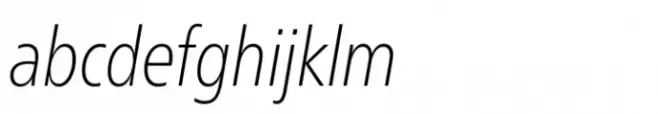 Neue Frutiger Cyrillic Condensed Thin Italic