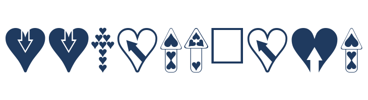 Hearts n Arrows font — Lorem ipsum body text preview